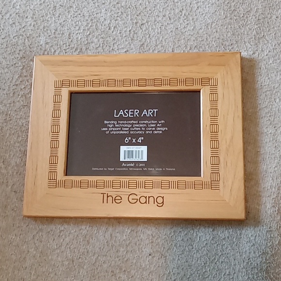 6x4 Wood Picture Frame laser art reads ' The Gang' tribal detail - Picture 1 of 2